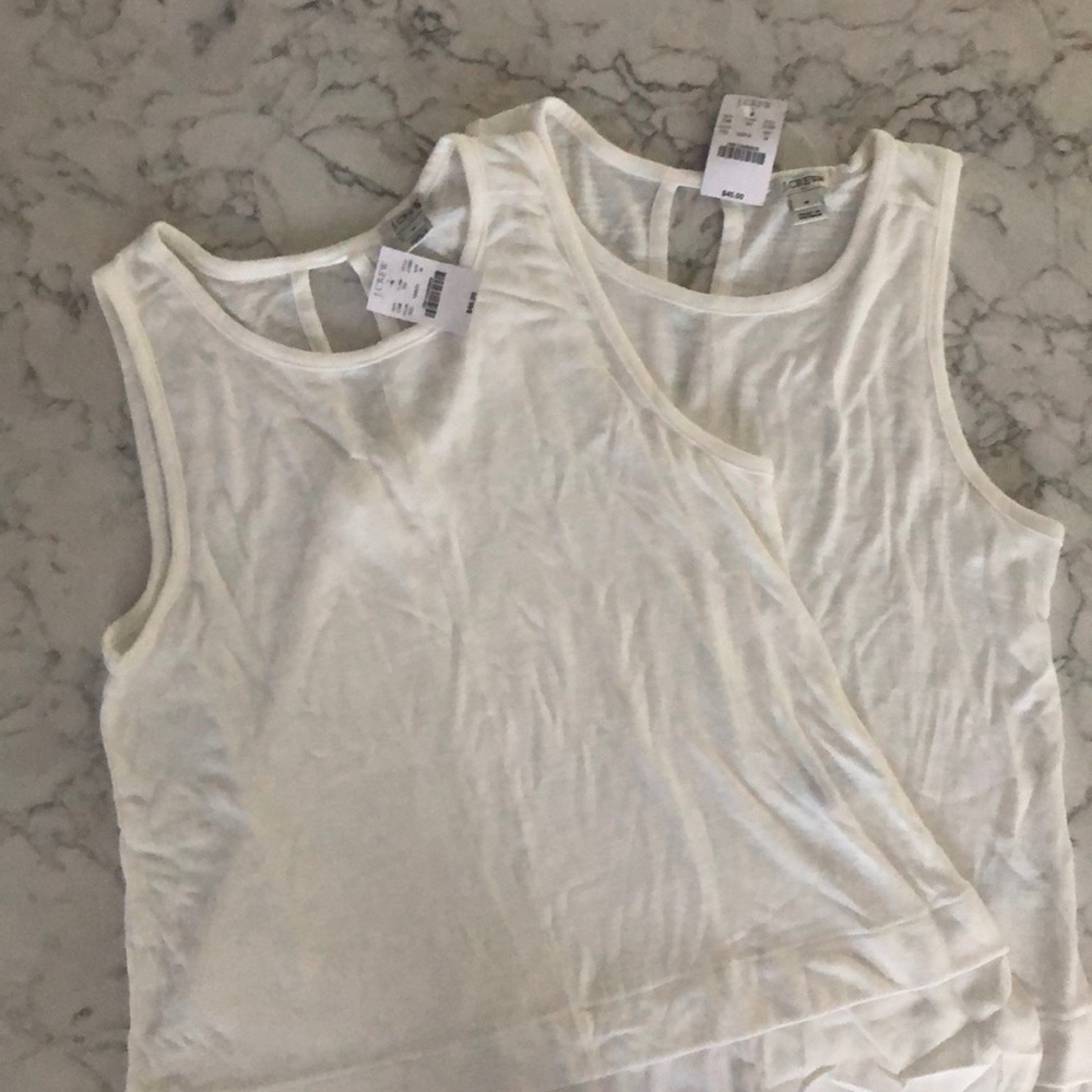Lot of 2 J Crew sleeveless tops, M, NEW.